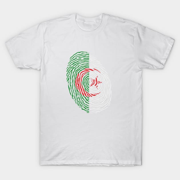 Algeria Fingerprint T-Shirt by KindlyHarlot